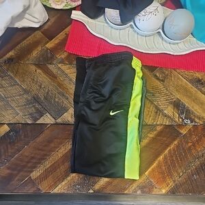 Nike Kids Shorts in Black and Neon Yellow